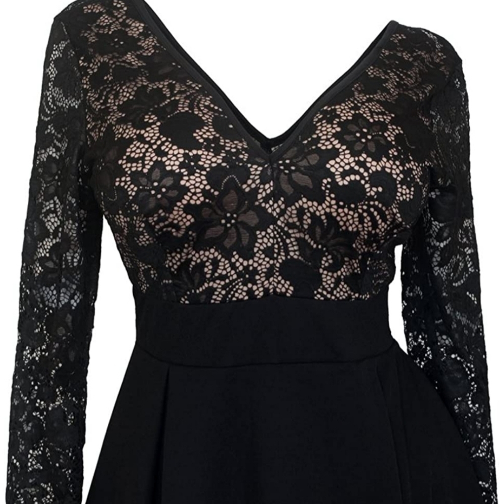Long sleeve lace romper